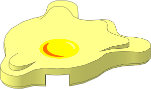 Tile  2 x  2 Round Splat with Egg Yolk Pattern