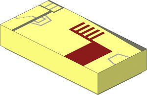 Tile  1 x  2 with SW Right Mini X-Wing Pattern