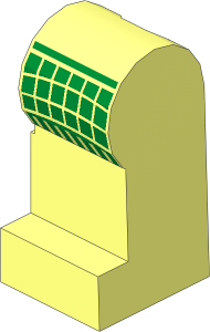 Minifig Leg Left with Golden Samurai Leg Armour Pattern