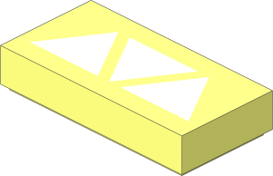 Tile  1 x  2 with Three White Triangles Pattern
