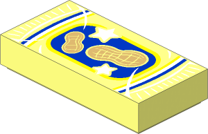 Tile  1 x  2 with Bag of Peanuts Pattern