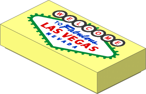 Tile  1 x  2 with "WELCOME TO Fabulous LAS VEGAS NEVADA" Pattern