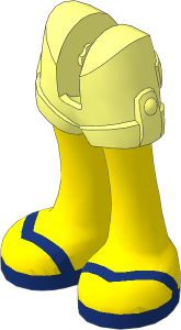 Figure Friends Legs with Shorts with Light Nougat Legs with Dark Blue V-shaped Straps Sandals Pattern