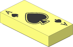 Tile  1 x  2 with Ace of Spades Pattern