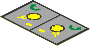 Sticker  1.1 x  1.9 with Crane Slewing Instructions