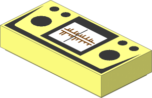 Tile  1 x  2 with Radio Frequency Display and Buttons Pattern