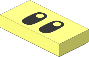 Tile  1 x  2 with  2 Eyes Pattern
