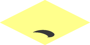 ~Tile  1 x  2 with Black Nostrils on Bottom Pattern - Half