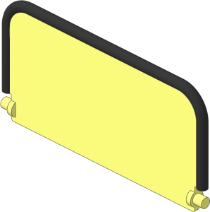 Windscreen  1 x  9 x  4 with Double Curved Black Bar Pattern
