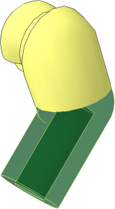Minifig Arm Left with Bright Light Yellow Lower Arm Pattern