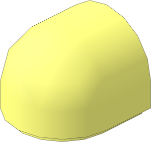 Brick  1 x  1 x  0.667 with Curved Top Corner