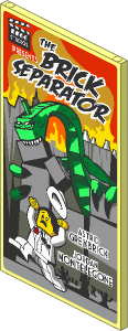 Glass for Window  1 x  4 x  6 with "The Brick Separator" Movie Poster Stickers on Both Sides
