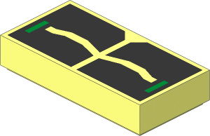 Tile  1 x  2 with Silver Armour Pattern