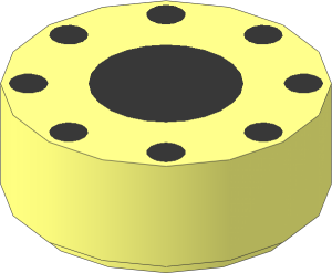 Tile  1 x  1 Round with Black Dot and Circle of Small Black Dots Pattern