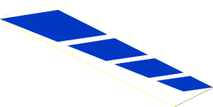 Sticker  0.9 x  4.1 with Blue Stripes Right