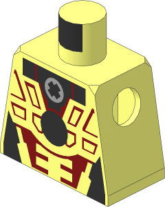 Minifig Torso with Toa Tahu Pattern