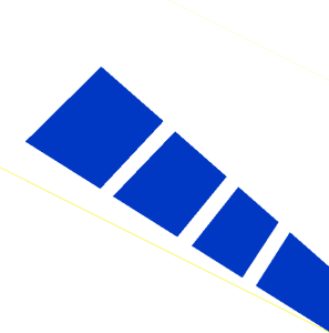 Sticker  2.9 x  4.8 Trapezoid with Blue Stripes Right