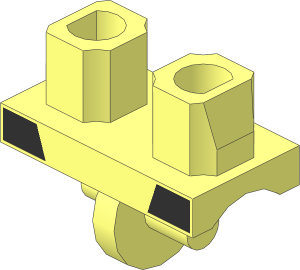 Minifig Hips with Toa Tahu Pattern
