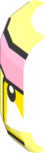 ~Minifig Head with Balaclava, Bright Pink Headband and Smirk Pattern - Half