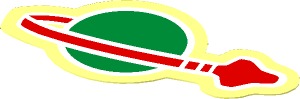 Sticker  1.4 x  2.6 with Classic Space Logo