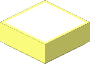 Tile  1 x  1 with Top White Square Pattern