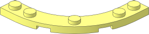 Plate  5 x  5 with  4 x  4 Corner Round and  4 x  4 with  3 x  3 Corner Round Cutout