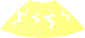 ~Dish  2 x  2 Inverted with White Lightning Bolts Pattern - Quarter