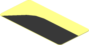 Sticker  0.9 x  1.8 with Black Trapezoid on Transparent Background Right