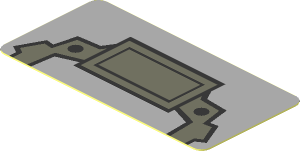 Sticker  0.9 x  1.8 with Dark Bluish Grey Panel with Two Hinged Arms