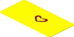 Sticker  0.9 x  1.8 with Dark Red Heart and "3186 BSS" License Plate
