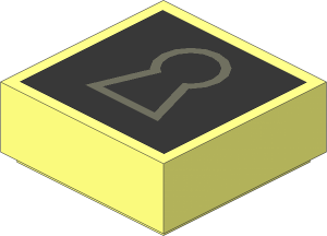 Tile  1 x  1 with Keyhole Pattern