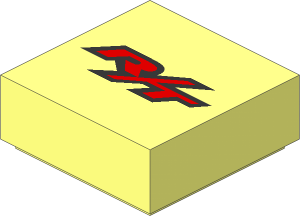 Tile  1 x  1 with "R/T" Pattern