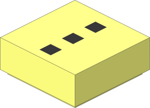 Tile  1 x  1 with  3 Black Squares Pattern