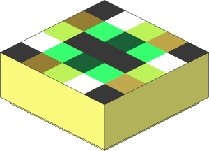 Tile  1 x  1 with Minecraft Eye of Ender Pattern