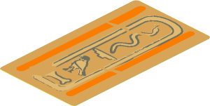 Sticker  3.2 x  1.8 with Hieroglyphs Type 1 (Snake on Top)