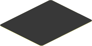 Sticker  2.2 x  1.8 with Silver Frame and Rivets on Black Background