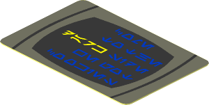 Sticker  1.2 x  1.8 with Aurebesh Characters "DARK"