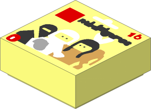 Tile  1 x  1 with Series 1 Collectible Minifigure Package Pattern