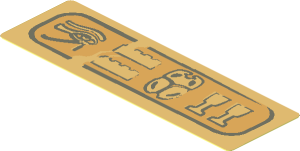 Sticker  1.2 x  3.8 with Hieroglyphs
