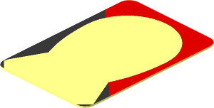~Sticker  0.8 x  1.2 with Yellow Headlamp and Red Stripe on Black Background Right - Common Part