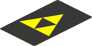 Sticker  3.0 x  1.8 with Blacktron I Logo