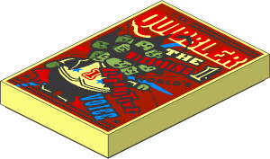 Tile  2 x  3 with The Quibbler Newspaper "THE WIZARDING WORLD'S ALTERNATIVE VOICE" Pattern