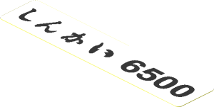 Sticker  0.8 x  3.9 with Black "Shinkai 6500" on White Background