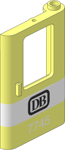 Train Door  1 x  4 x  5 Right with White Stripe Pattern and Black and White DB 7745 Sticker
