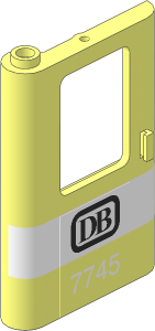 Train Door  1 x  4 x  5 Left with White Stripe Pattern and Black and White DB 7745 Sticker
