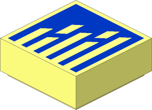 Tile  1 x  1 with Lines on Blue Background Pattern