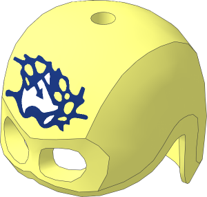 Minifig Helmet with Mask with White "A" and Dark Blue Symbiote Tendrils Pattern