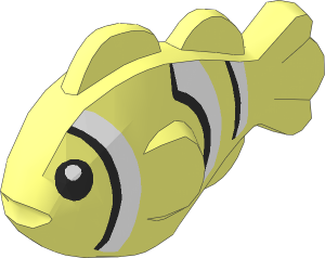 Animal Clownfish with Black and White Stripes Pattern