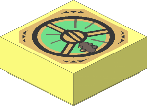 Tile  1 x  1 with Magic Compass Pattern