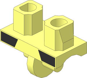 Minifig Hips with Silver Armour Sides Pattern